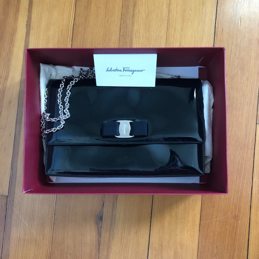 Salvatore Ferragamo Vara Bow Handbag NWOT